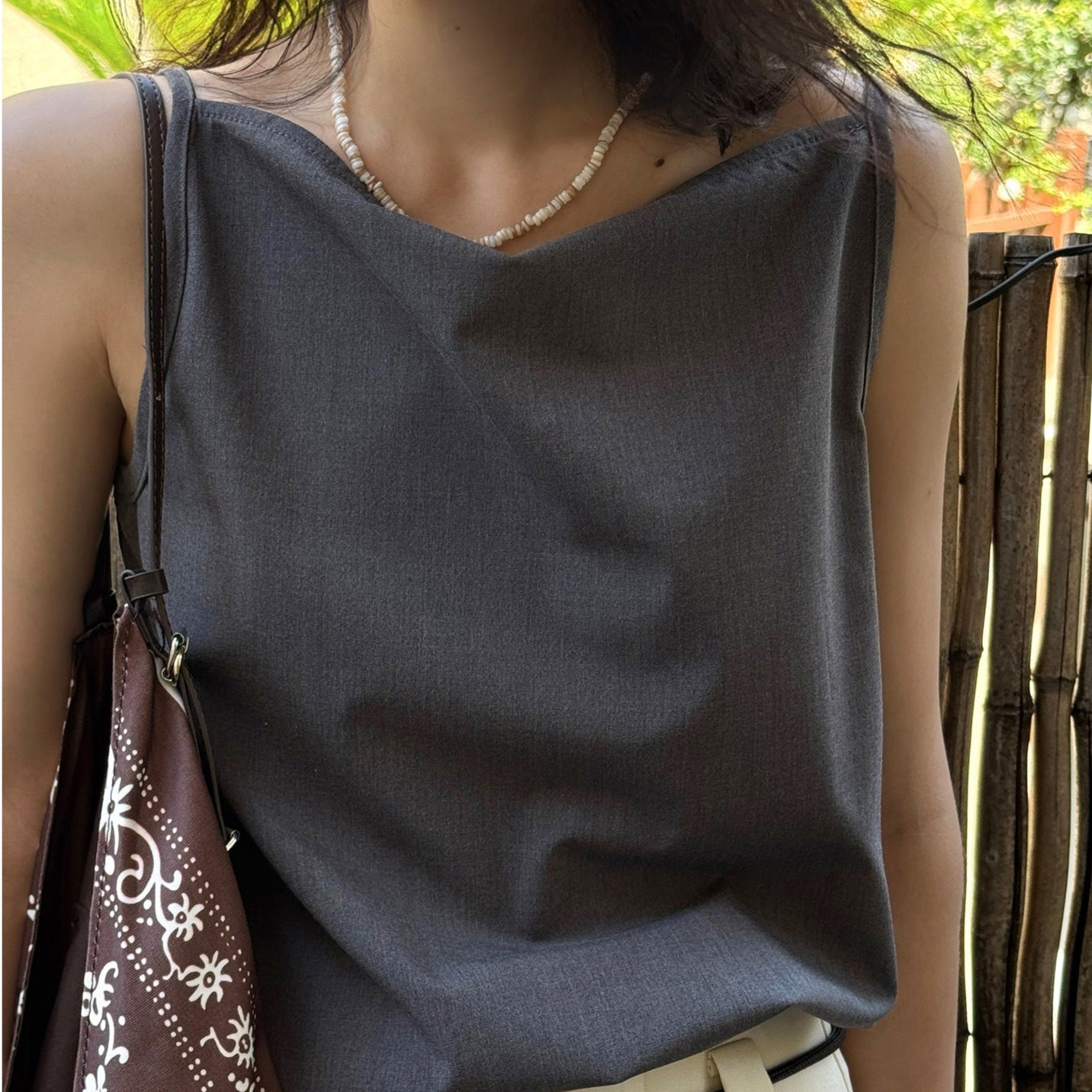 Boat Neck Strap Top