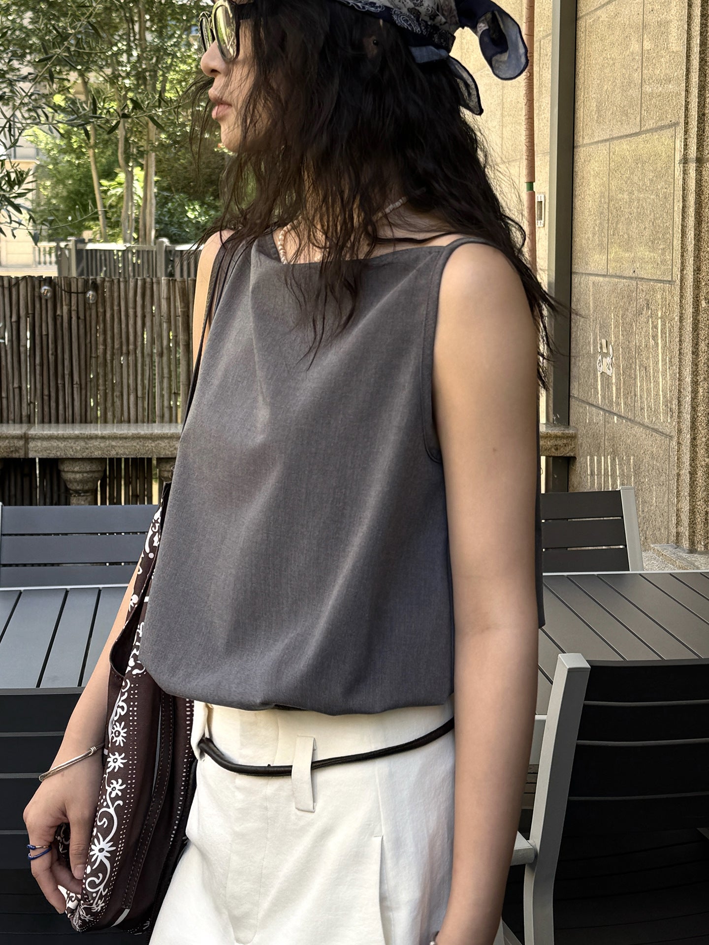 Boat Neck Strap Top