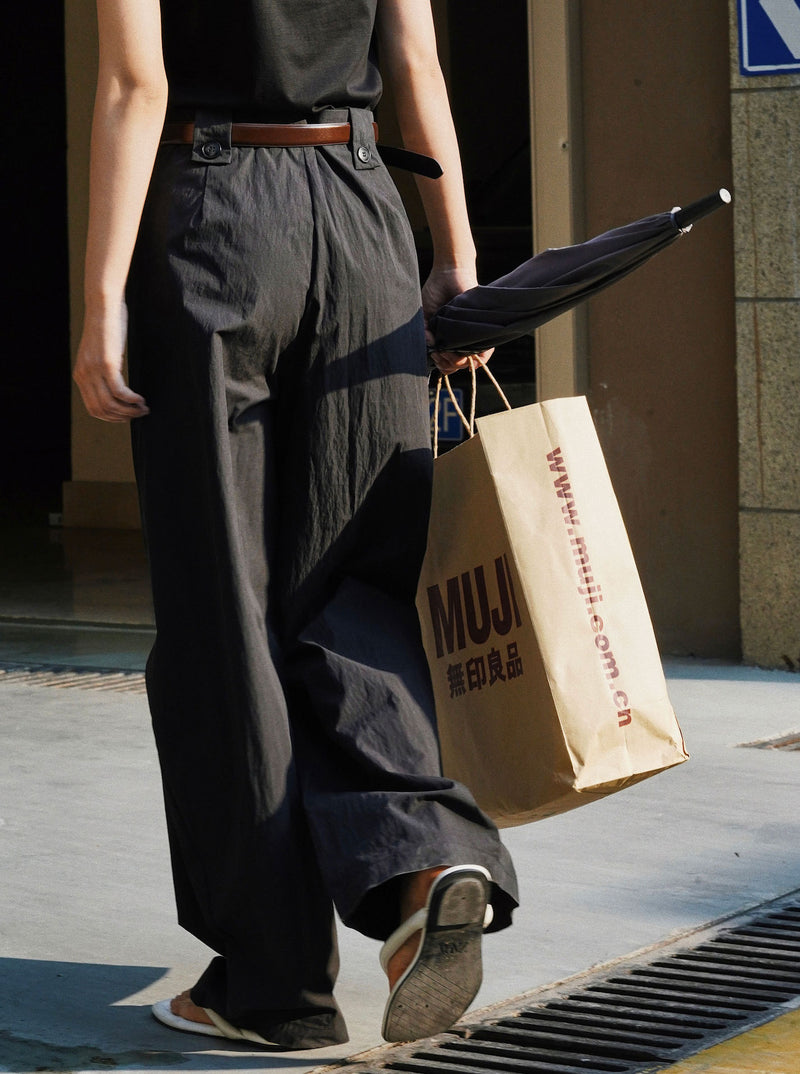 Simple wide leg trousers