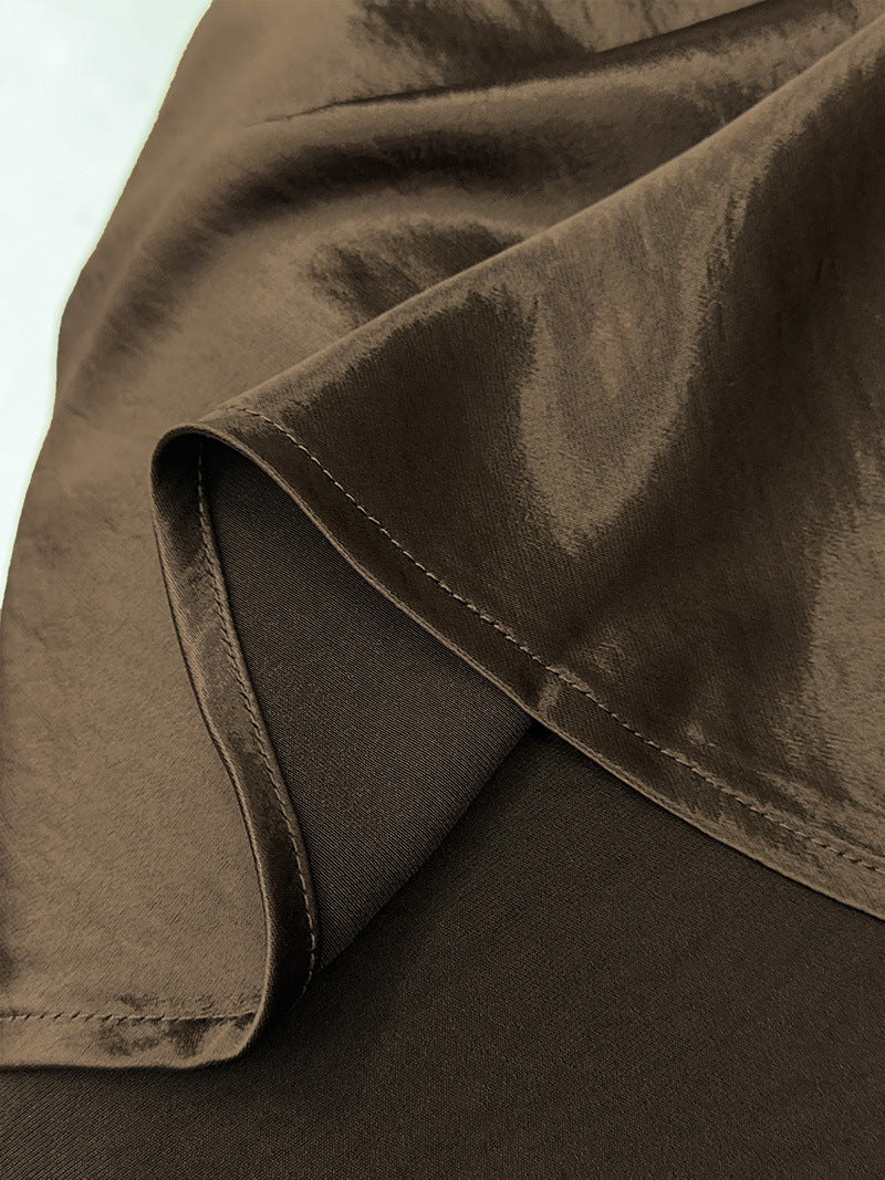NEW｜Glossy Flow Satin Skirt