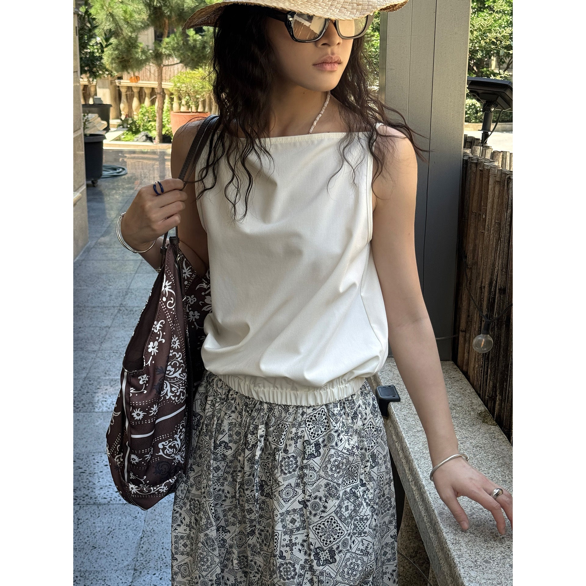 Boat Neck Strap Top