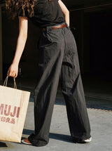 Simple wide leg trousers