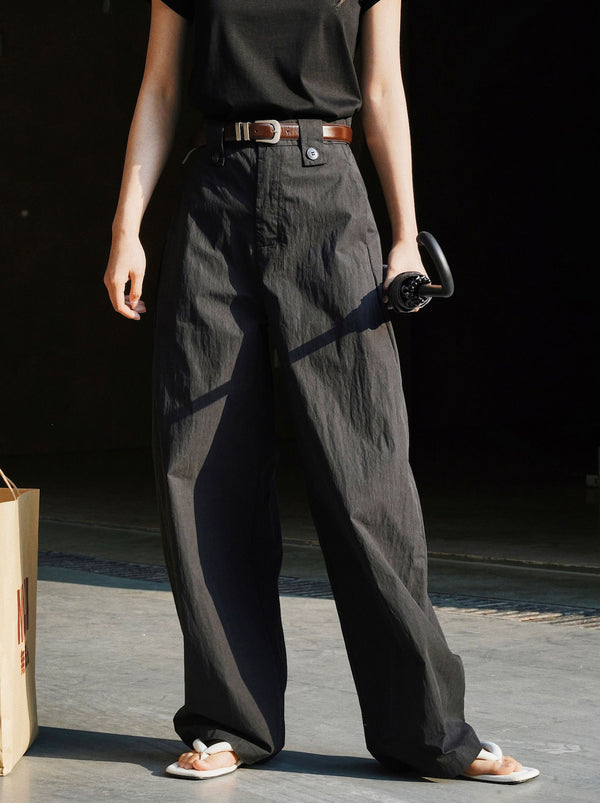 Simple wide leg trousers