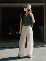 Simple wide leg trousers