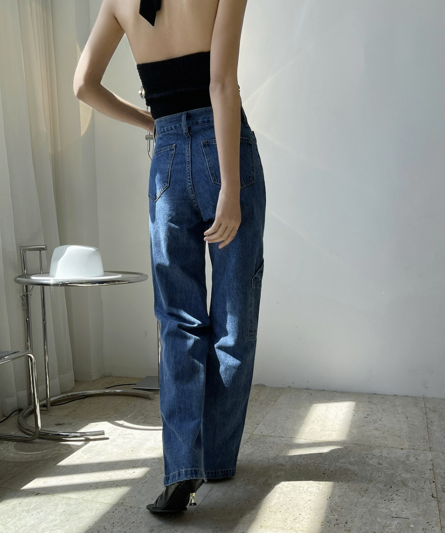 Slit denim