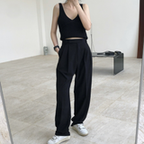 High waist wide leg pants