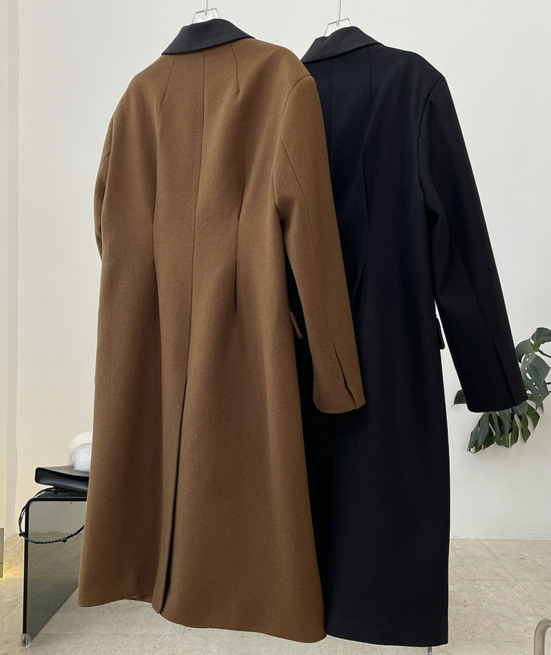 Notched Collar Wool blended Coat