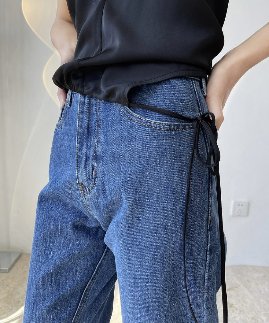 Slit denim