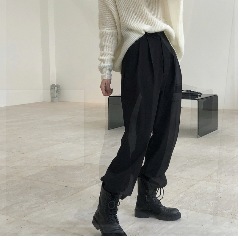 High waist wide leg pants