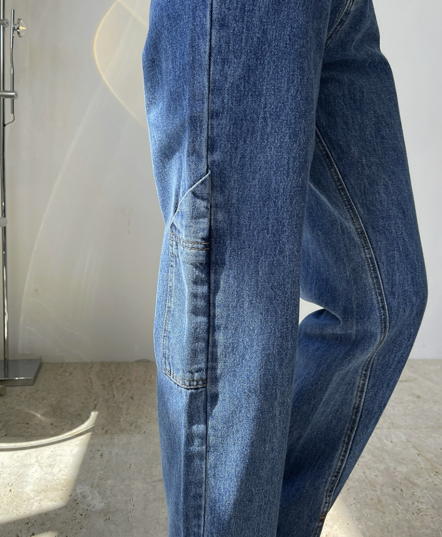 Slit denim