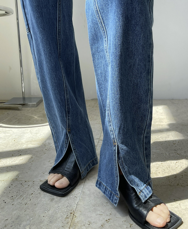 Slit denim