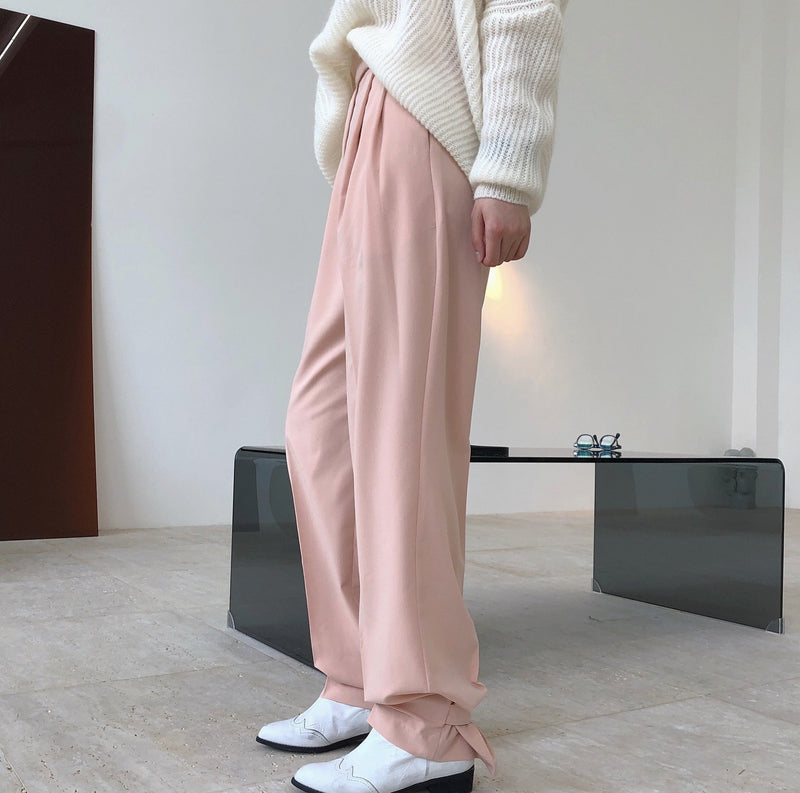 High waist wide leg pants