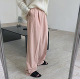 High waist wide leg pants