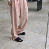 High waist wide leg pants