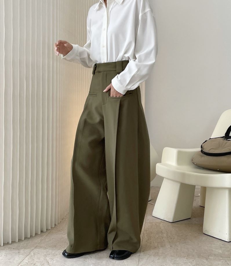 Wide A-line trousers