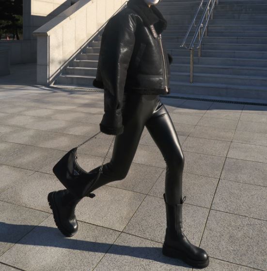 Leather style leggings（即納）