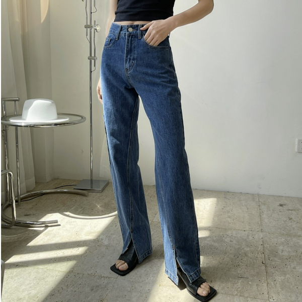 Slit denim