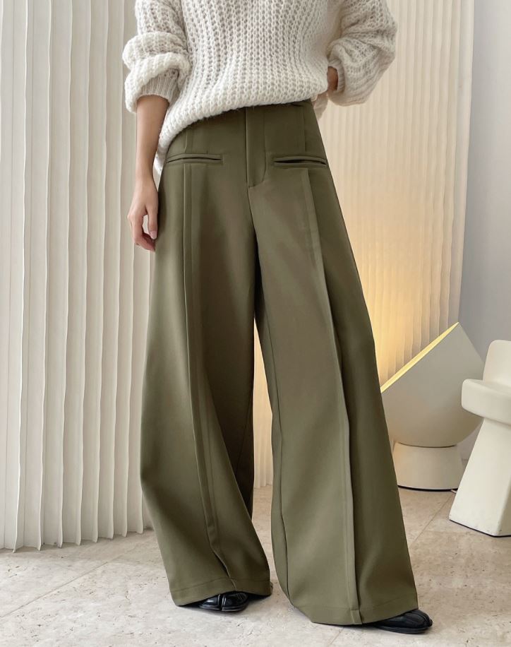 Wide A-line trousers