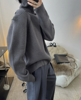 Big silhouette high neck sweater