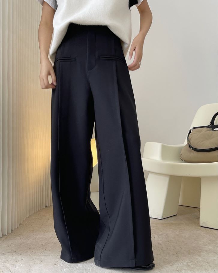 Wide A-line trousers