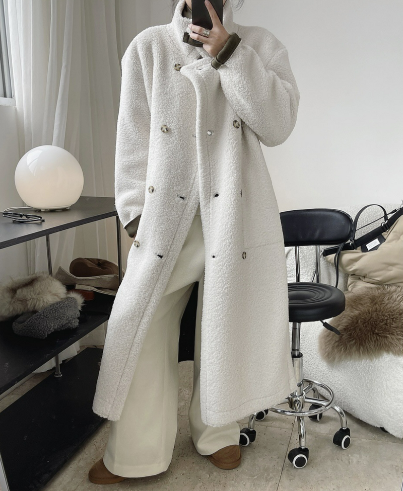 Vegan mouton coat