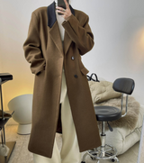 Notched Collar Wool blended Coat