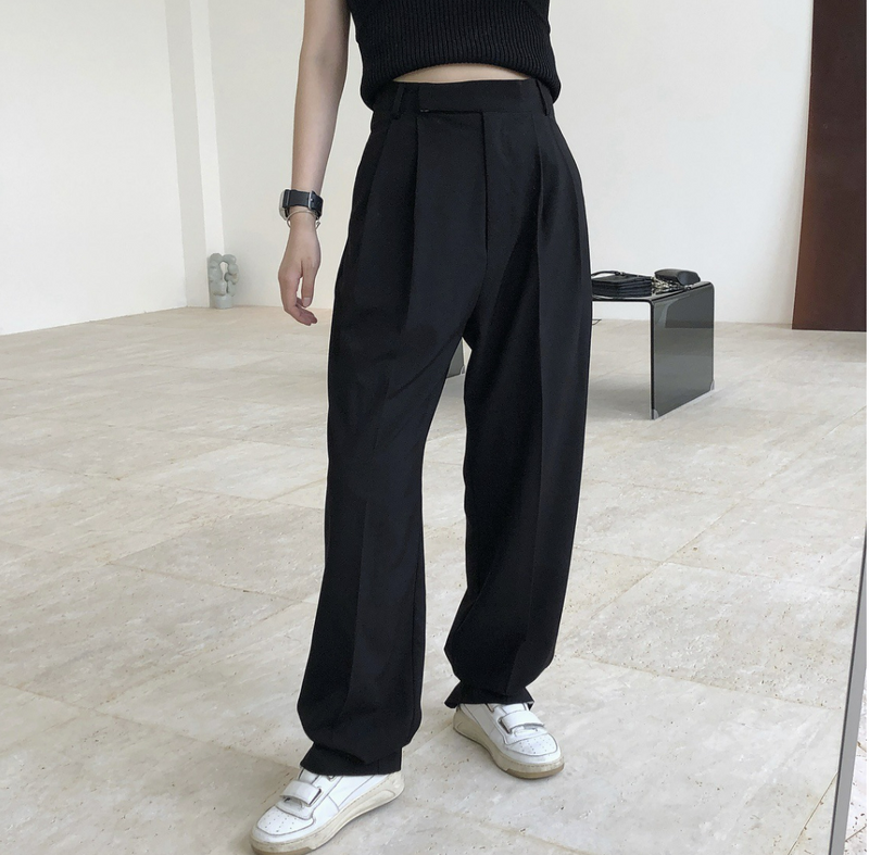 High waist wide leg pants