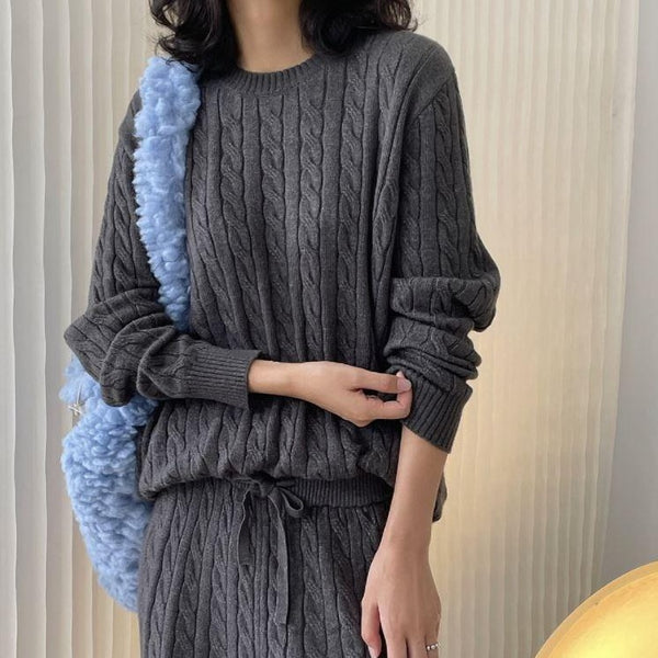 Cable knit sweater