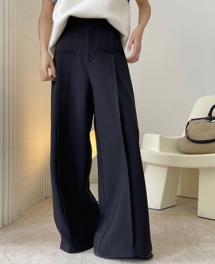 Wide A-line trousers