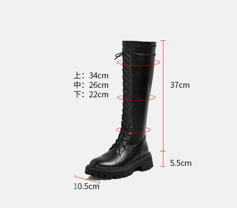 Leather lace up boots