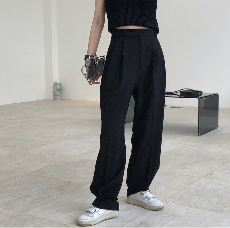 High waist wide leg pants