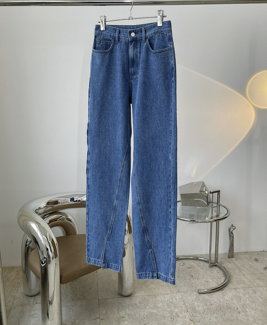 Slit denim