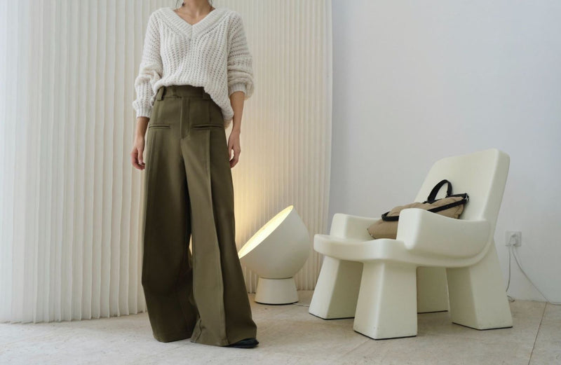 Wide A-line trousers