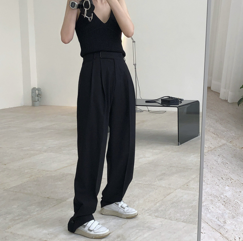 High waist wide leg pants