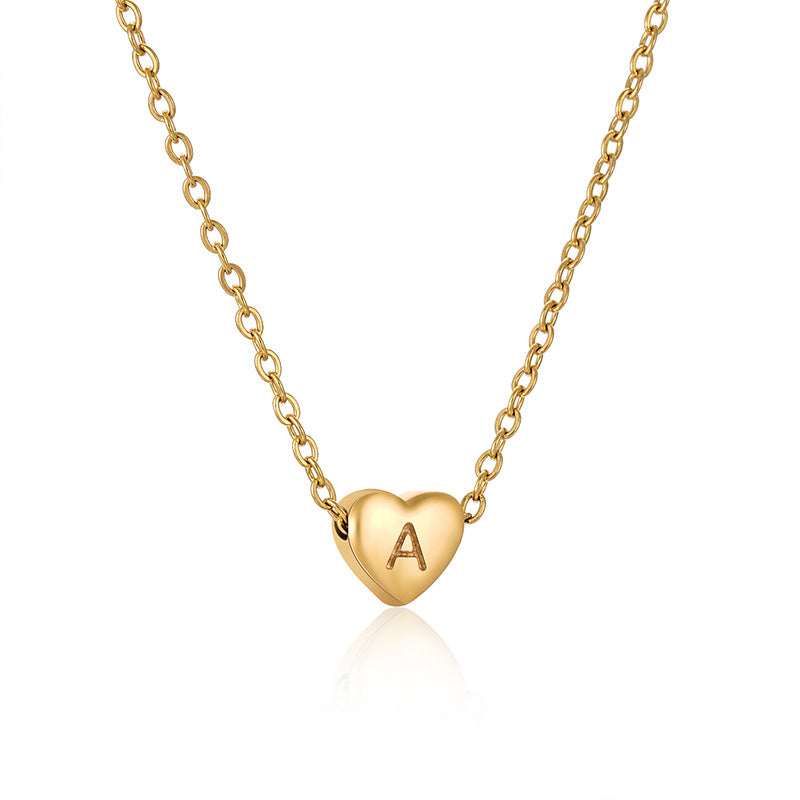 initial heart necklace