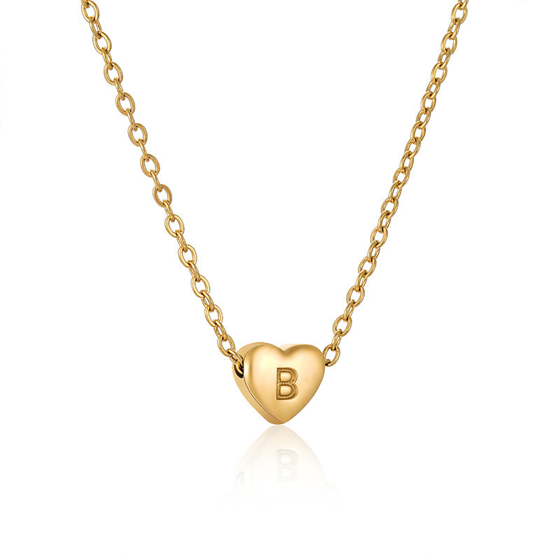 initial heart necklace