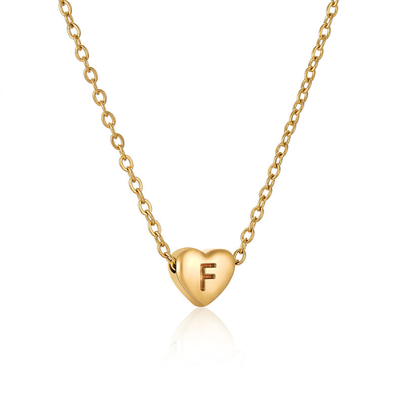 initial heart necklace