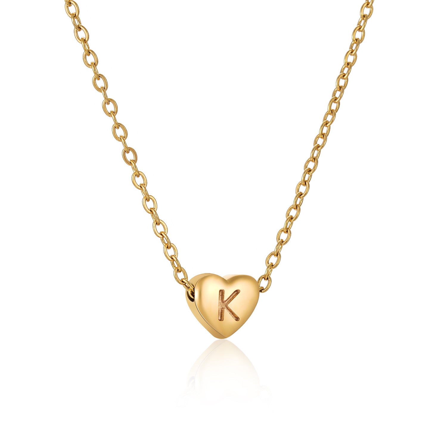 initial heart necklace