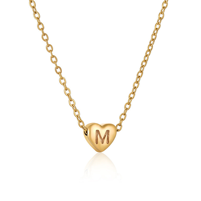 initial heart necklace