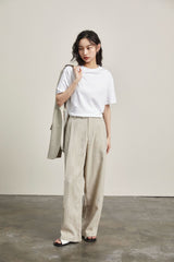 linen mixed pants