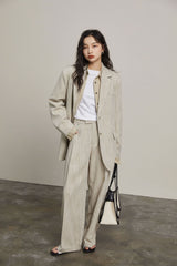 linen mixed jacket