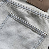 Center line stitch denim