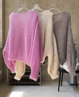 Loose wool mohair knit