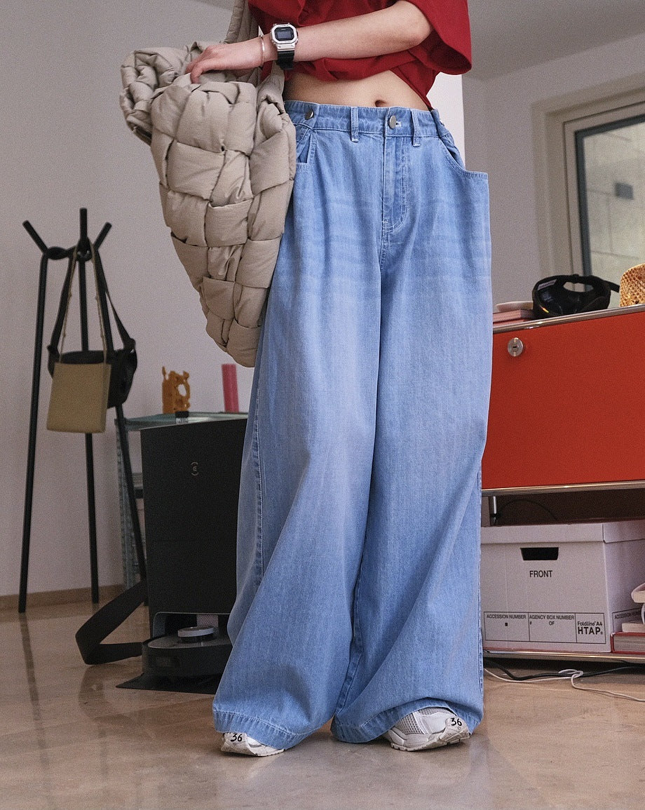 super wide jeans