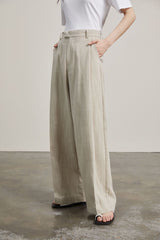 linen mixed pants