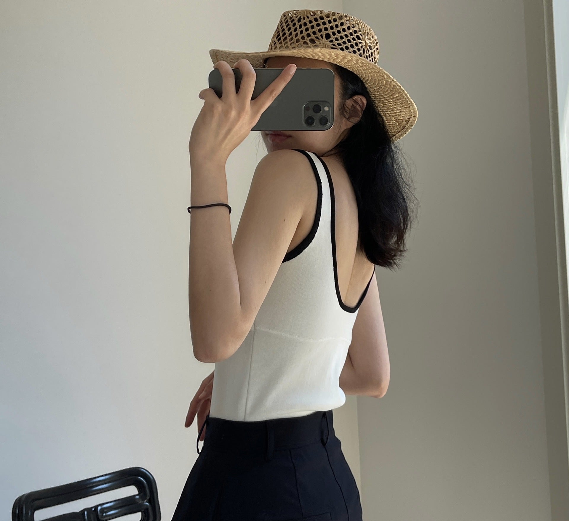 Black and white camisole