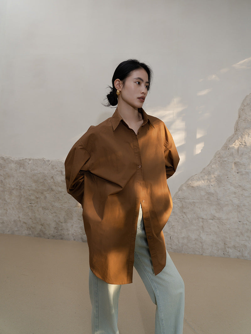 Boxy cotton shirt
