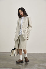 linen mixed jacket