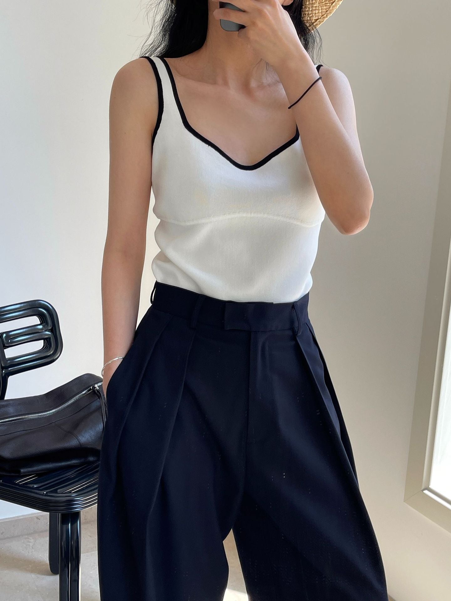 Black and white camisole