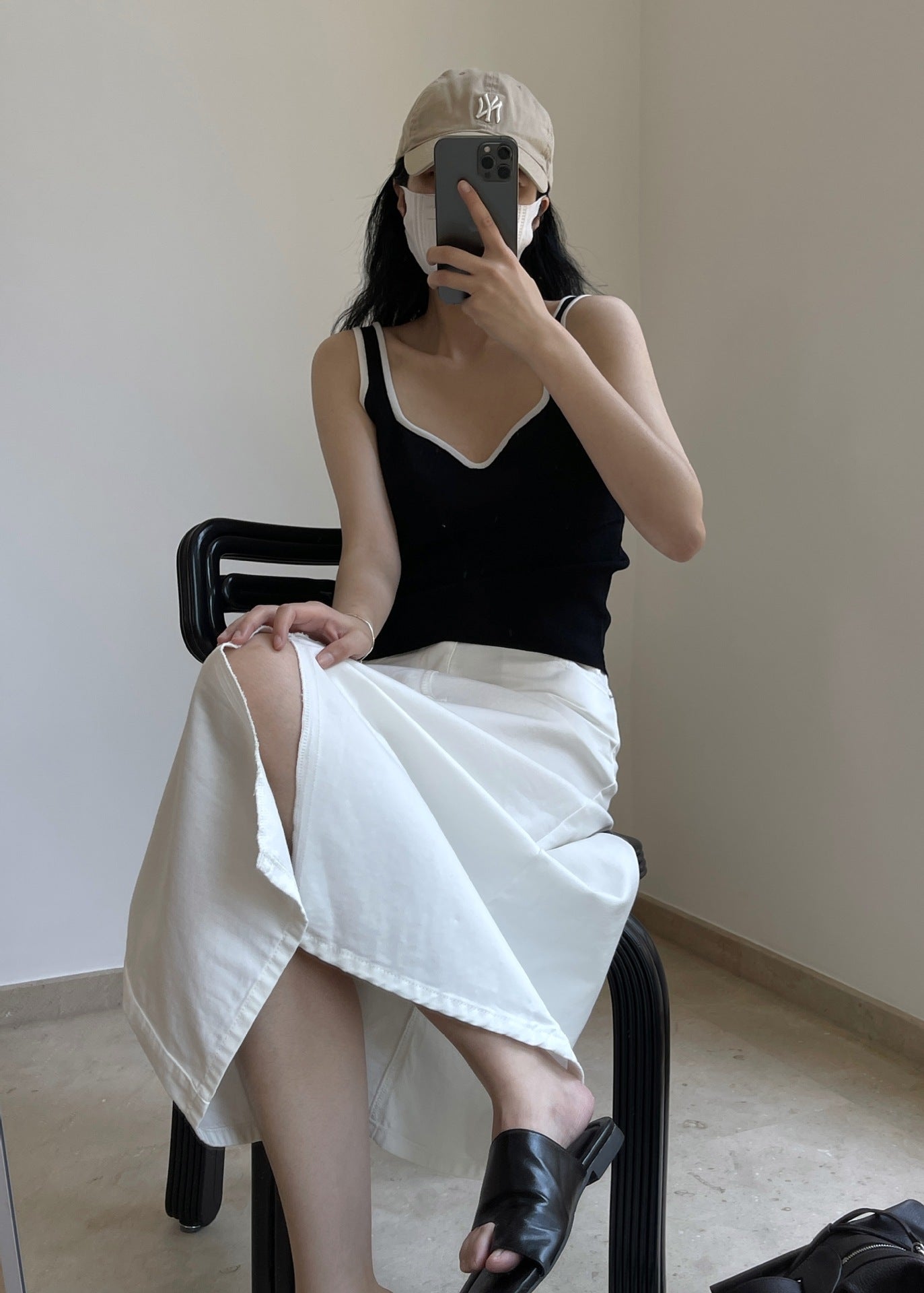 Black and white camisole
